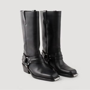 [sold] Sandro Paris Harness Boots 39